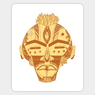 Terracotta African Mask 4 Magnet